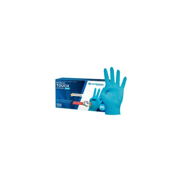 Guante nitrilo TOUCH azul sin polvo