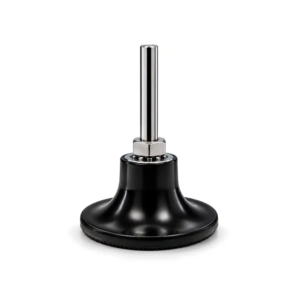 Porta disco ABRAINDU QCD 50 mm con soporte de goma y rosca macho para discos de cambio rápido